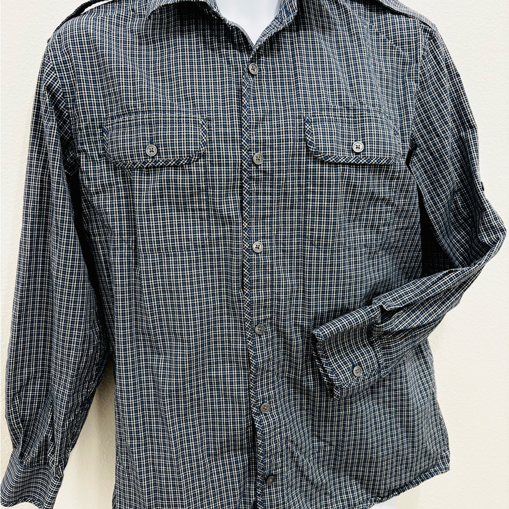 Michael Kors 100% Cotton Button Down Checkered Shirt